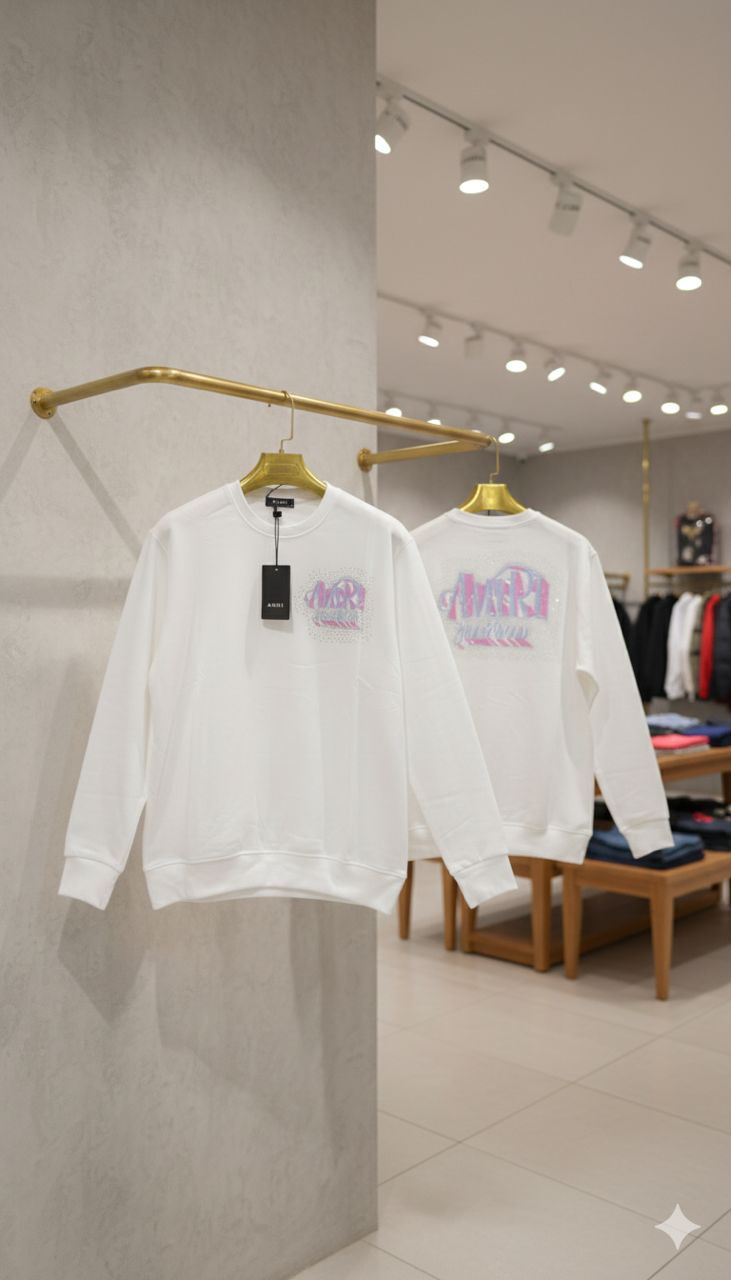 Sweat-shirt blanc tendance