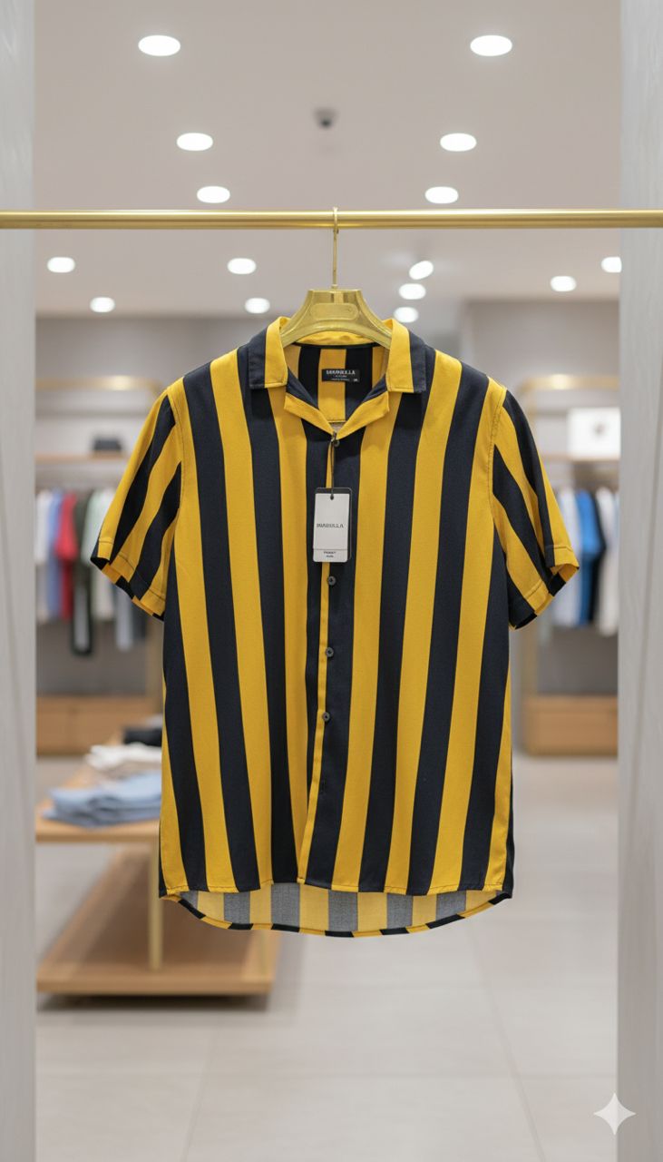 Chemise à rayures jaunes et noires