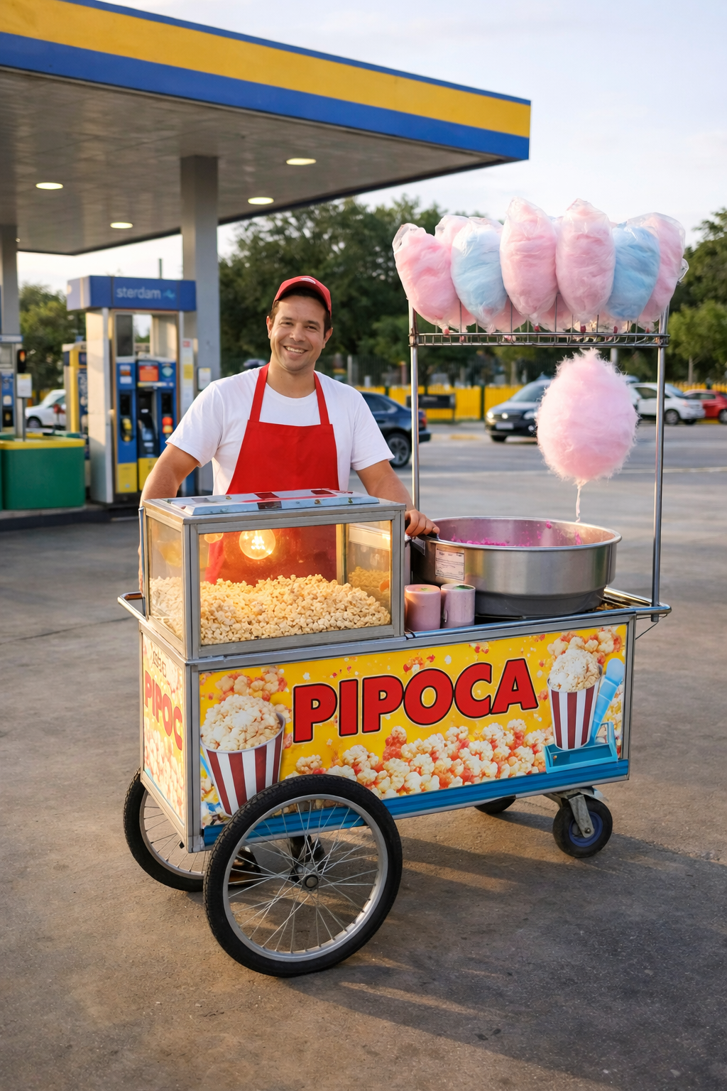 Carrinho de Pipoca E Algodão Doce