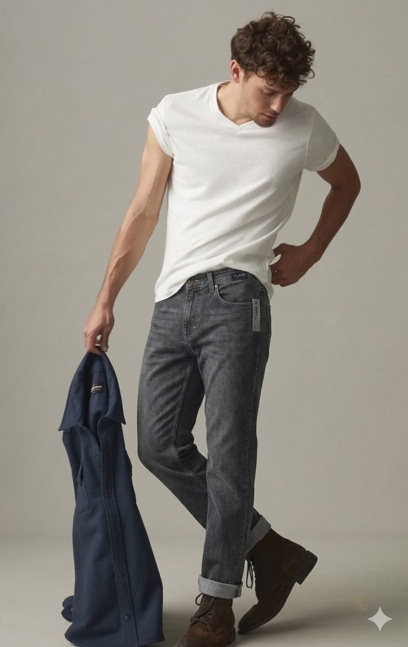 Acru Dark Grey Cotton Pant