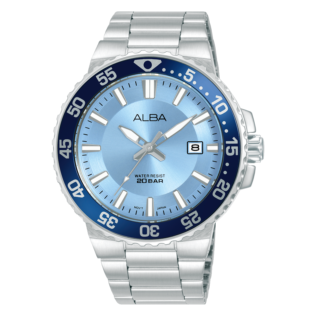 Alba Blue Dial Stainless Steel Watch