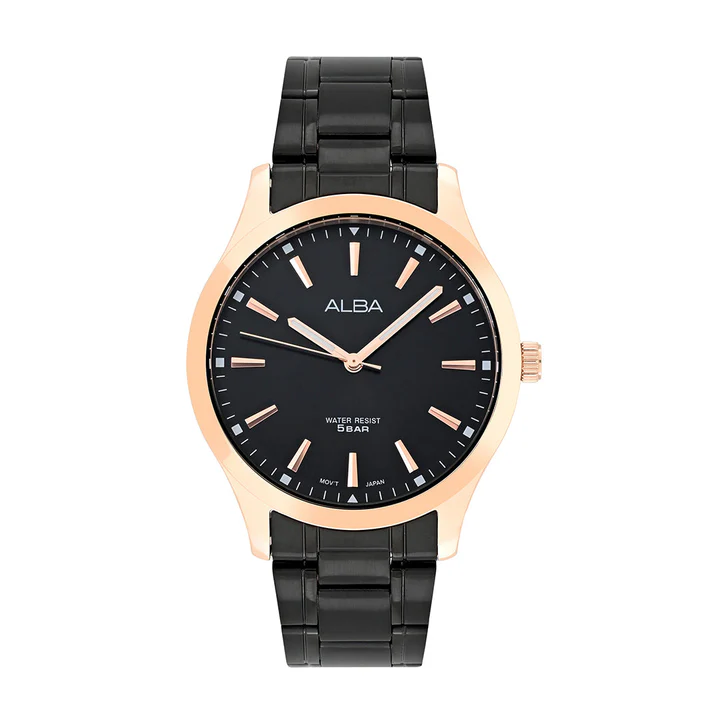 Alba Black & Gold Analog Watch