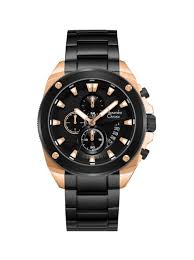 Men's Black Chronograph Watch 6646MCBBRBA