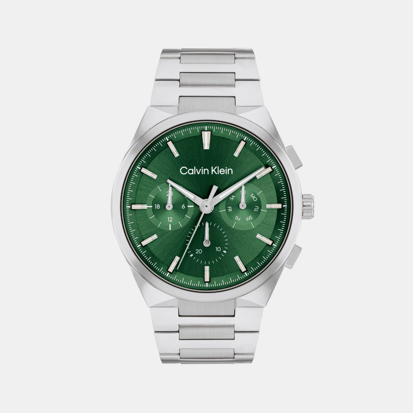 Calvin Klein Green Dial Stainless Steel Watch 25200441