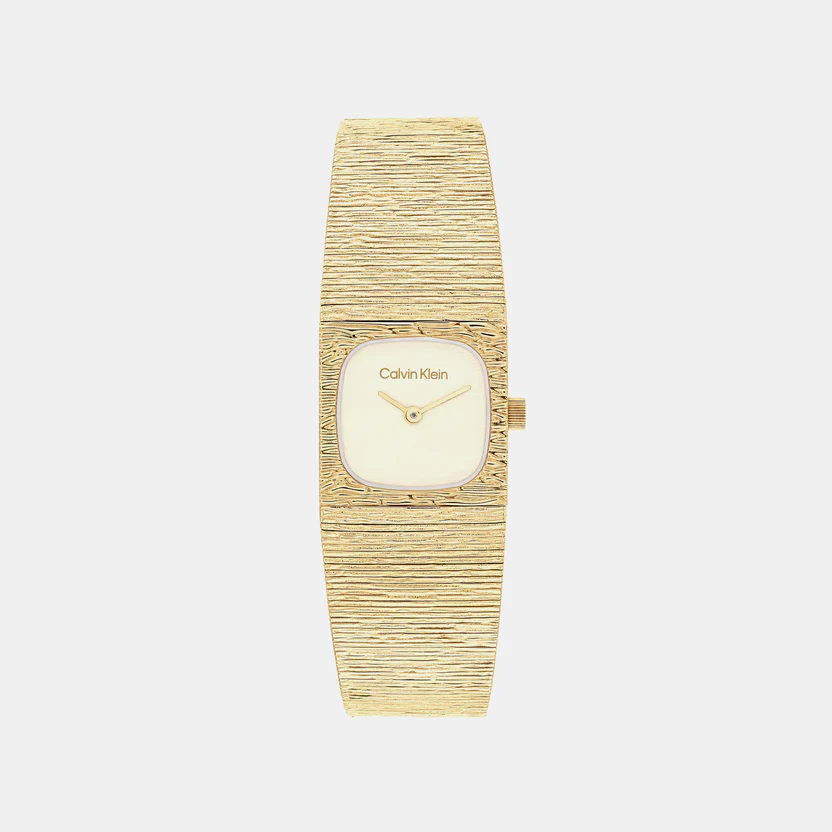 Calvin Klein Gold Textured Women's Watch 25100178