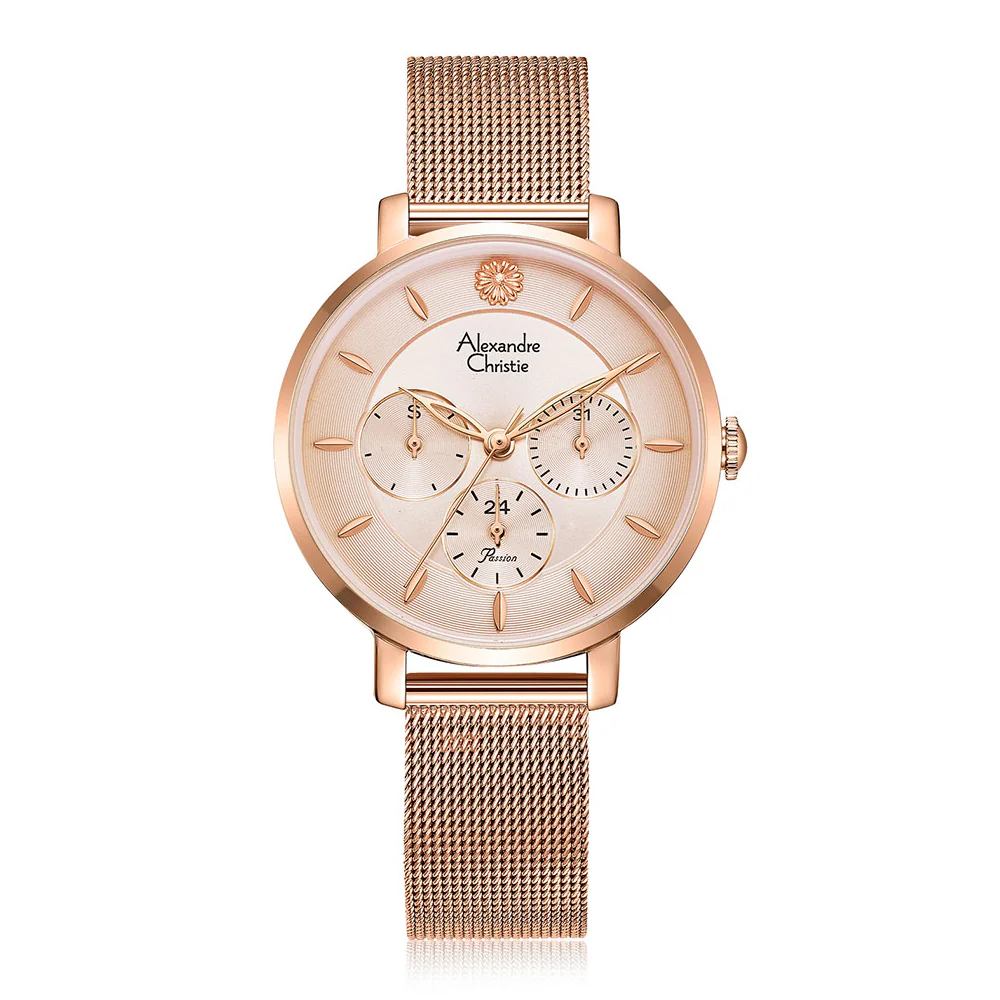 Alexandre Christie Rose Gold Watch 2959BFBRGPN