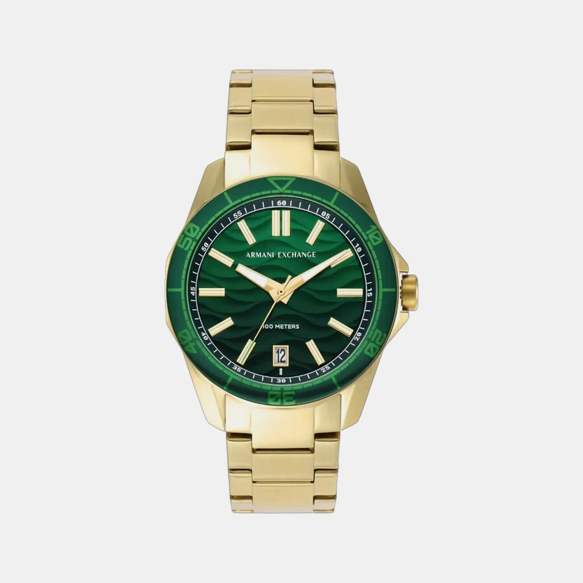 Armani Exchange Gold & Green Watch AX1951