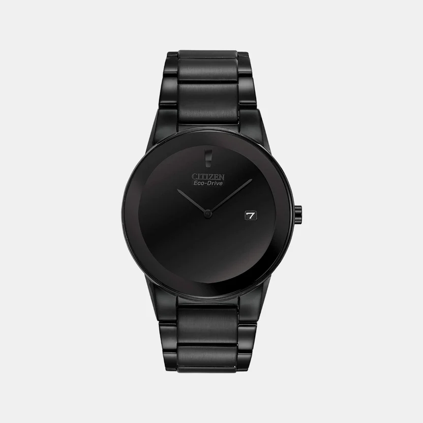 Citizen Eco-Drive Black Steel Watch AU1065-58E