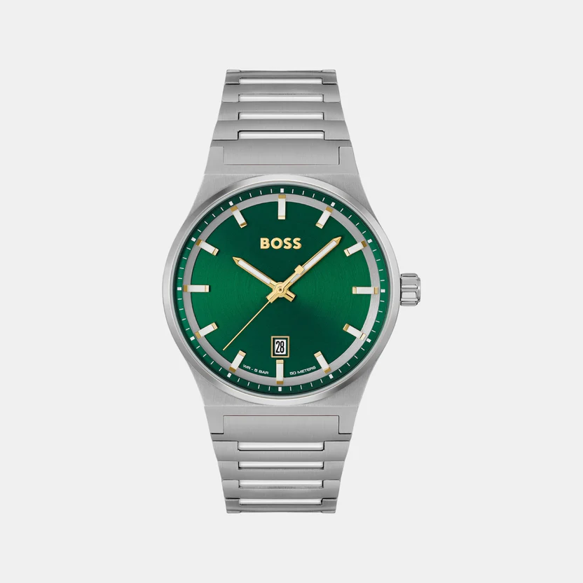 BOSS Stainless Steel Green Dial Watch