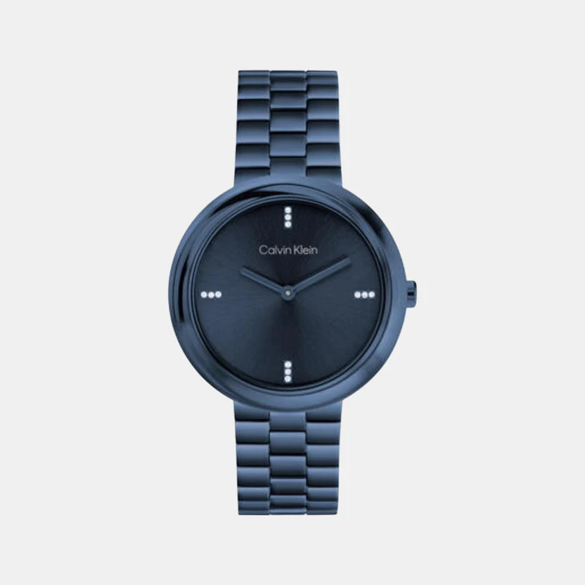 Calvin Klein Blue Stainless Steel Watch 25100097