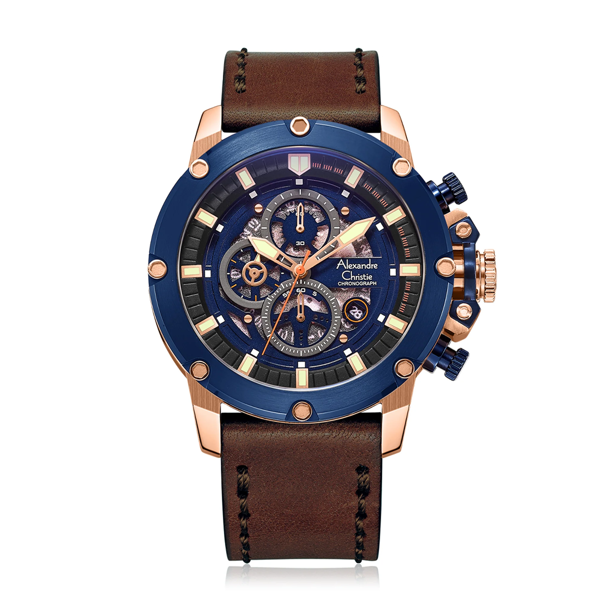 Alexandre Christie Chronograph Watch 6564MCBURBU