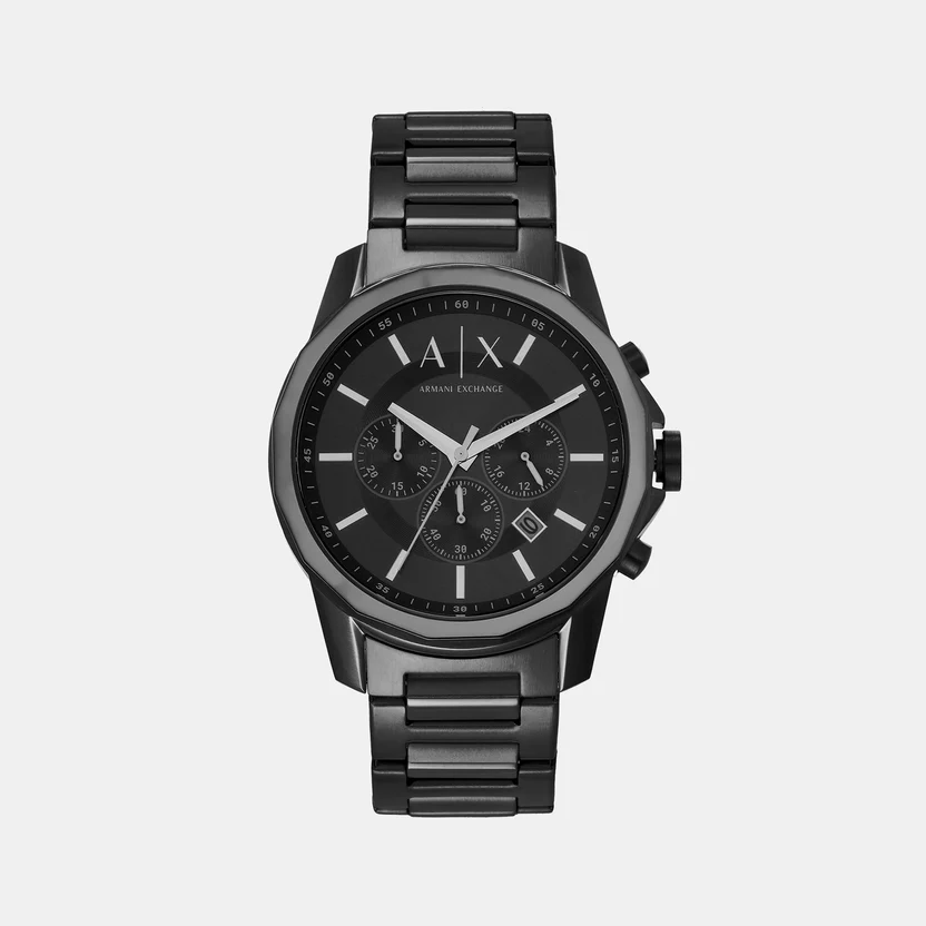 Armani Exchange Black Chronograph Watch AX7153SET