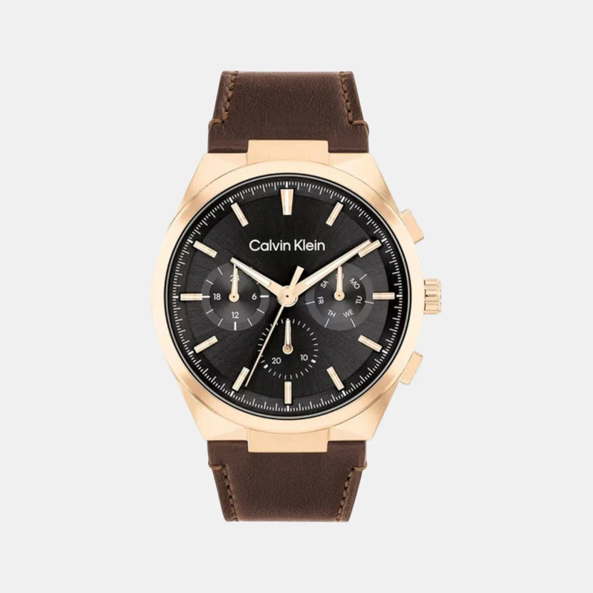 Calvin Klein Brown Leather Watch 25200507