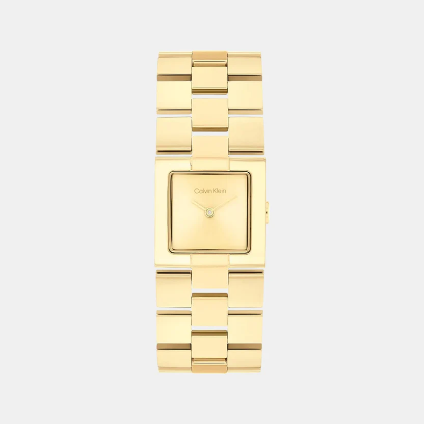 Calvin Klein Gold-Tone Square Watch 25100089