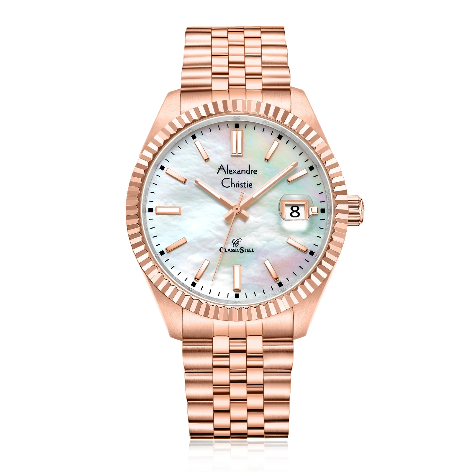 Alexandre Christie Rose Gold Watch 5002MDBRGMS