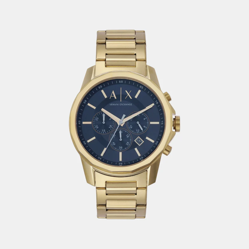 Armani Exchange Gold Chronograph Watch AX7151SET