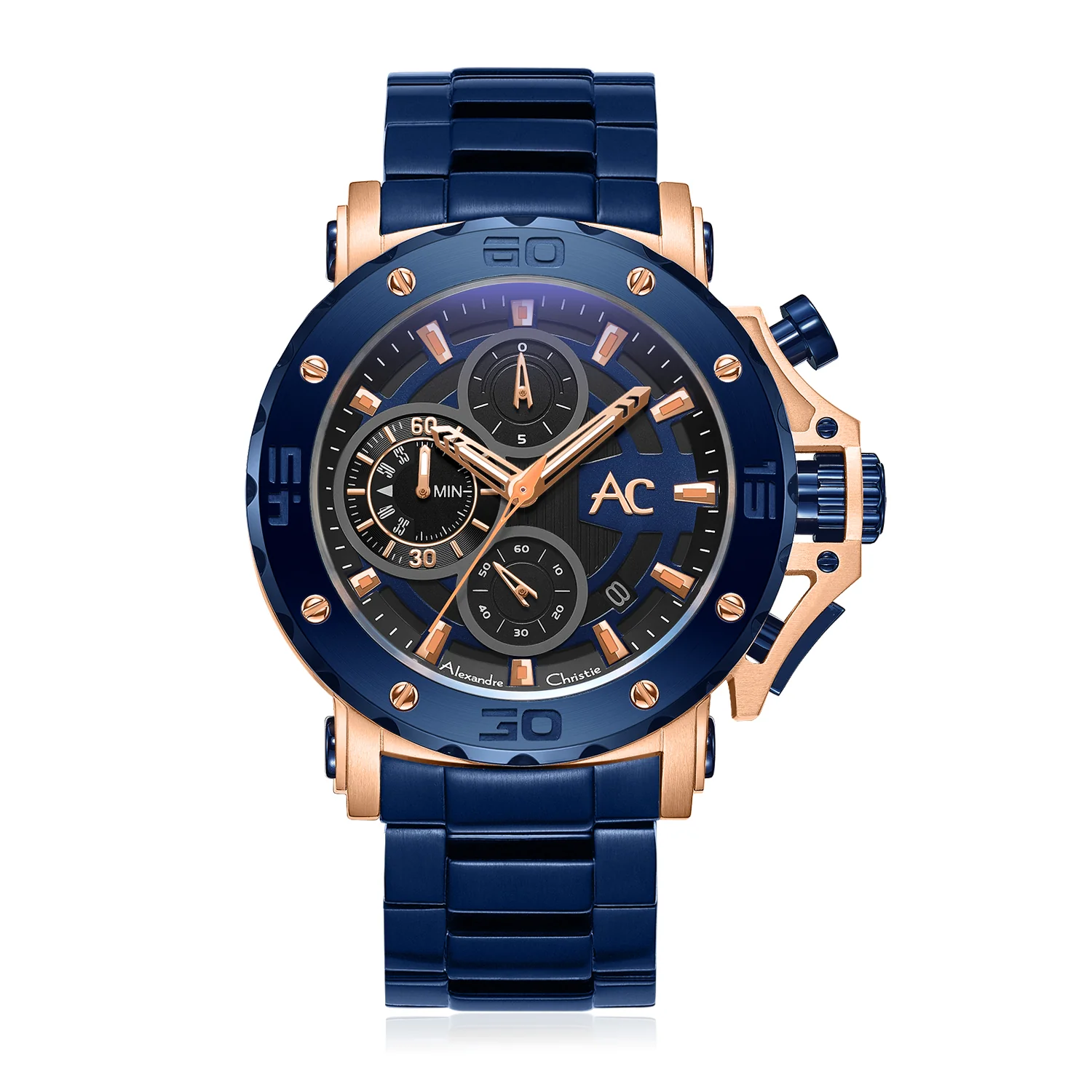 AC Blue Chronograph Watch 9205MCRURBU