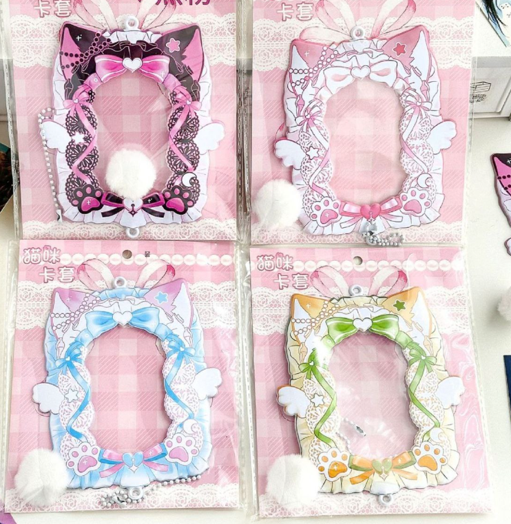 Llavero portafotos con diseño de gato- holder