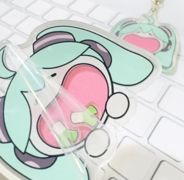 Llavero acrílico personaje kawaii Miku