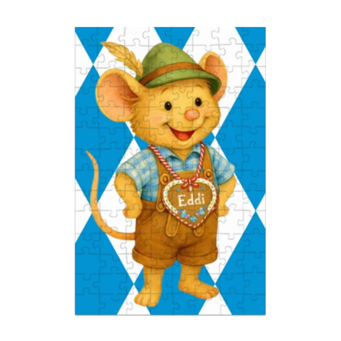 Puzzle Eddi Erding - Eddi mit Lebkuchenherz