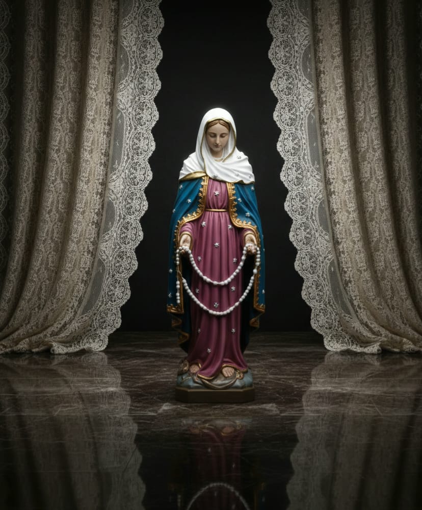 Nossa Senhora das Lágrimas, gesso, 32cm