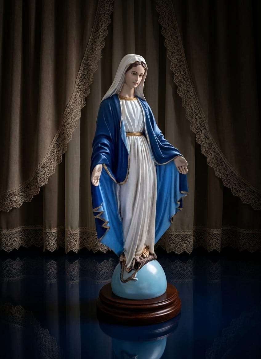 Imagem de Nossa Senhora das Graças, gesso, 30cm