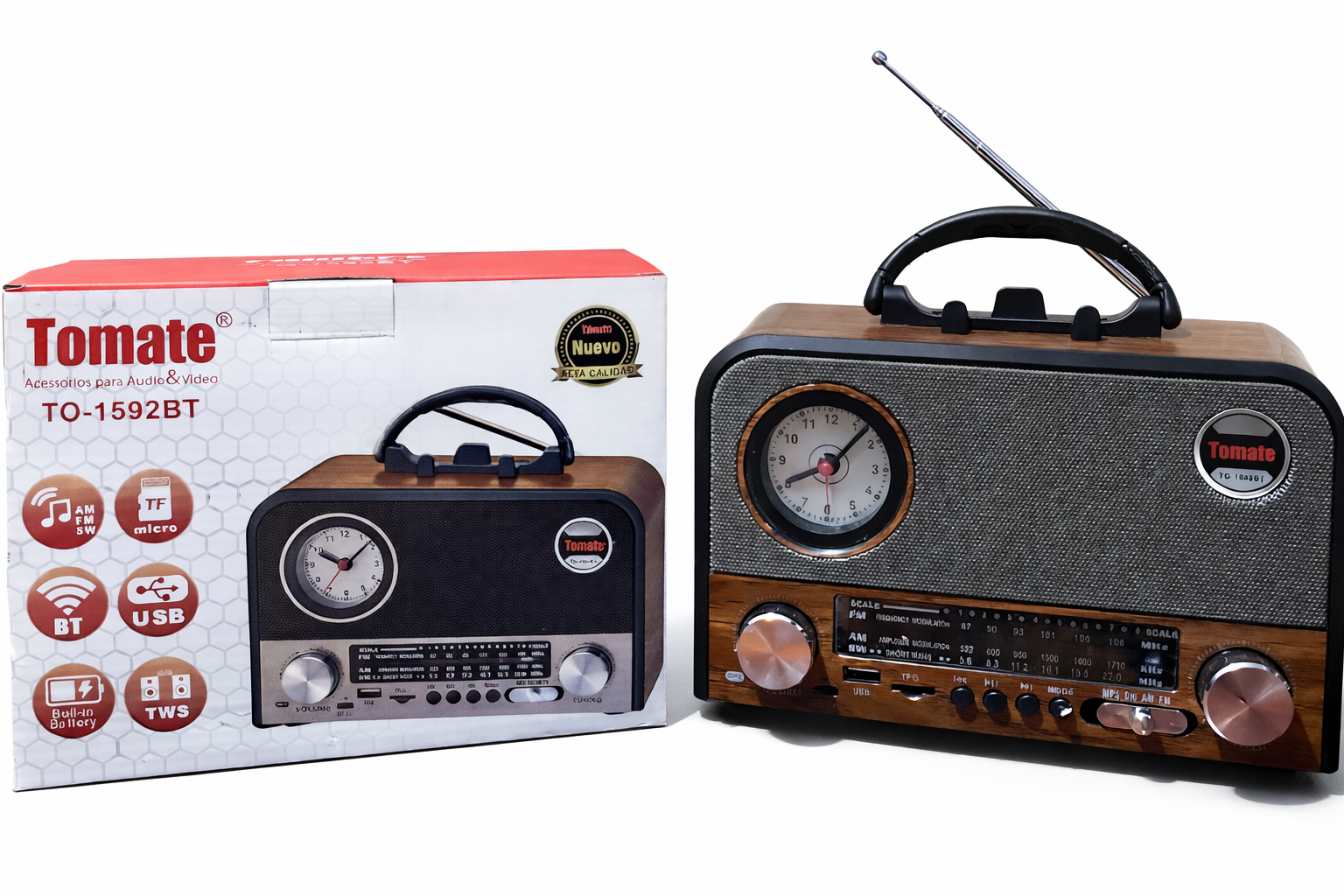 Radio Retro Bluetooth Tomate TO-1592BT