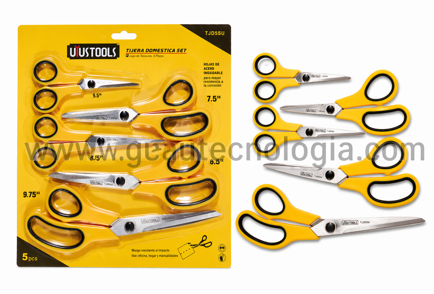 Juego de Tijeras Domésticas (5 piezas)