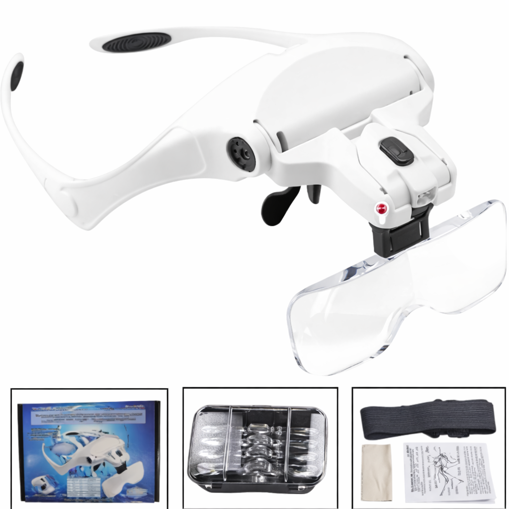 Gafas Lupa de Aumento con Luz LED