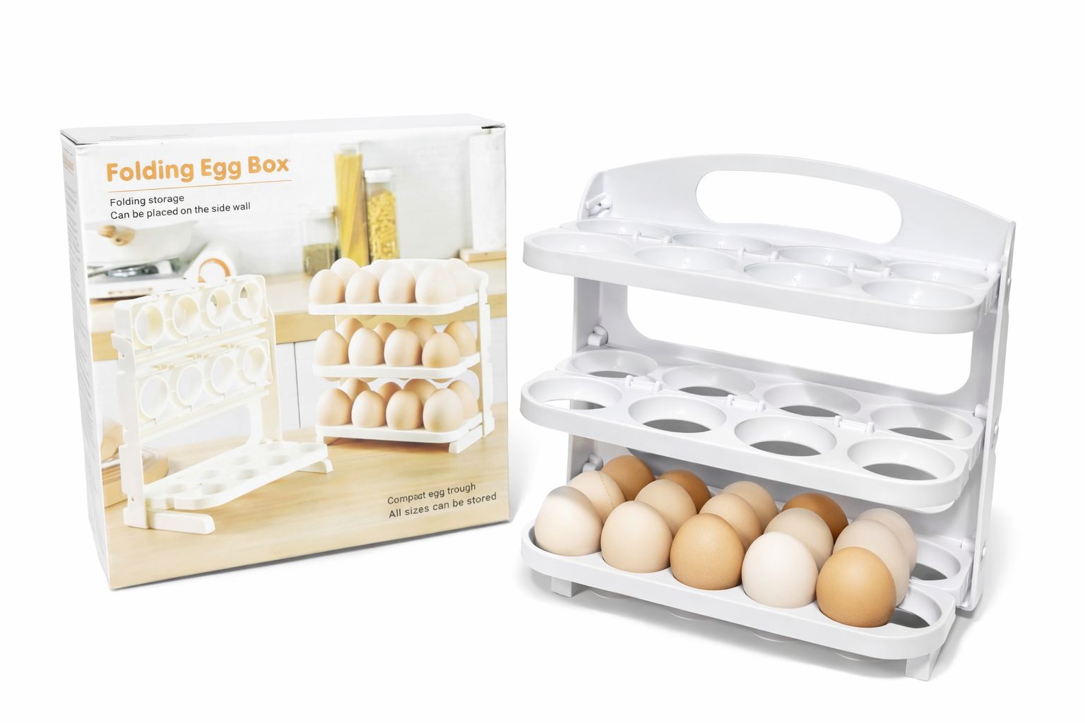 Organizador de huevos plegable
