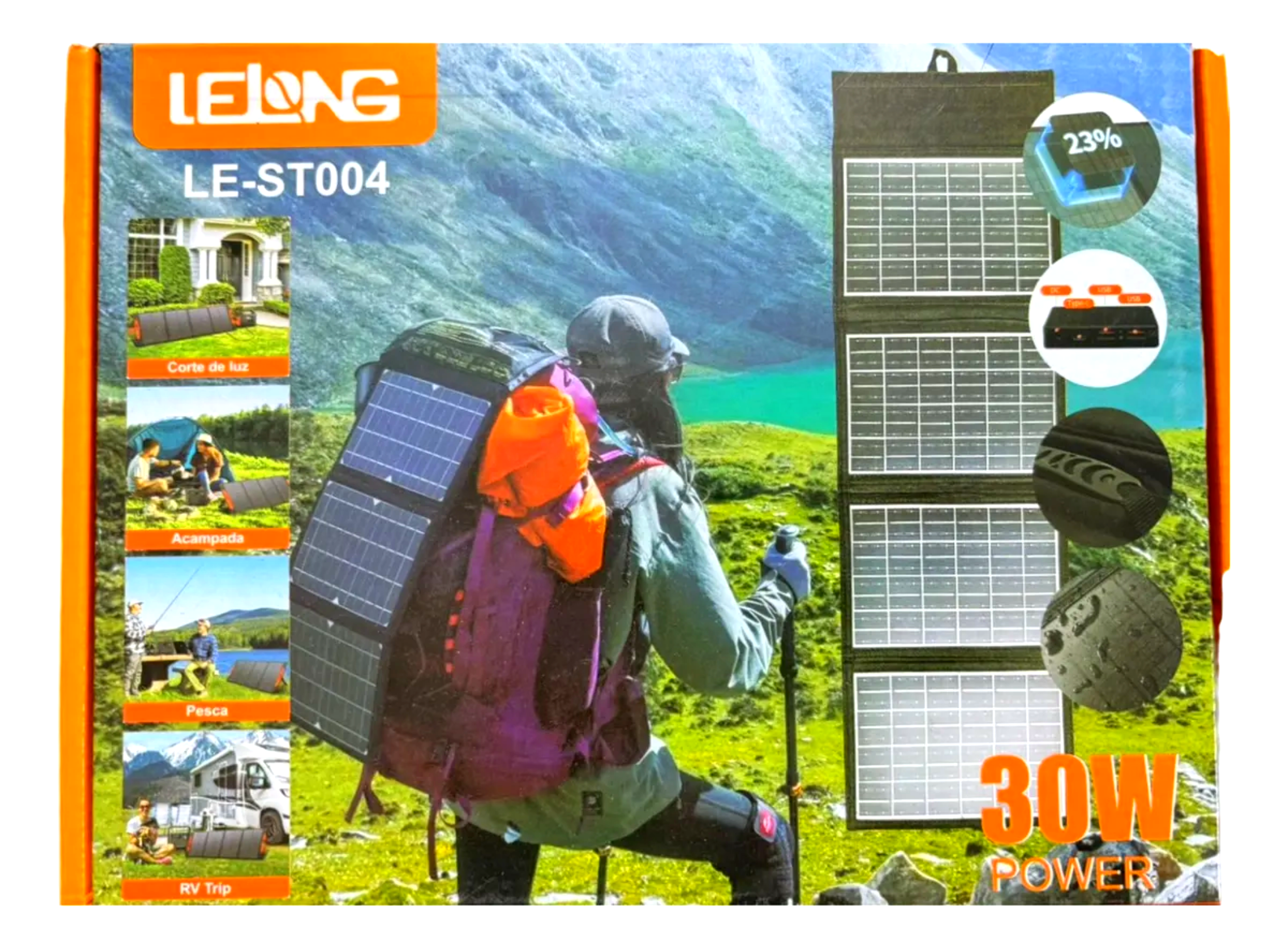Panel Solar Portátil Lelong 30W