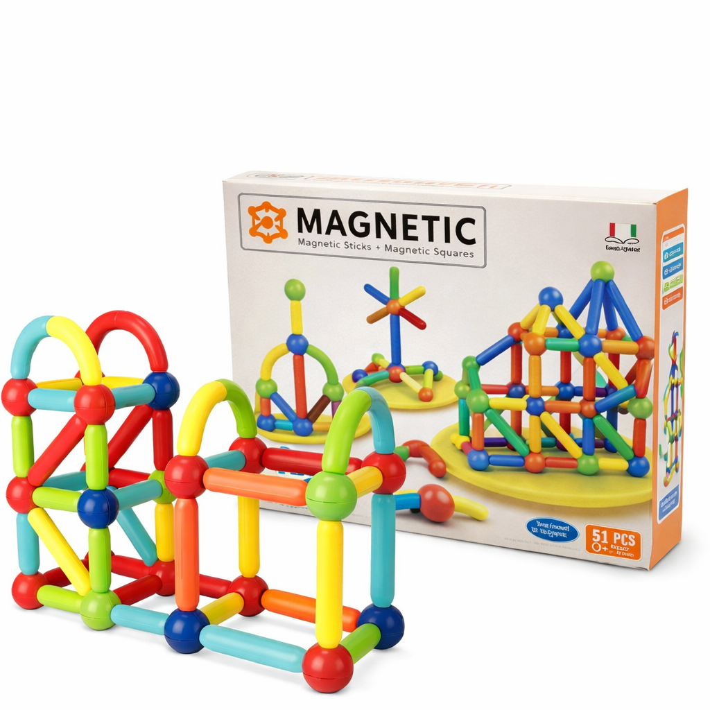 Set de Bloques Magnéticos 51 piezas