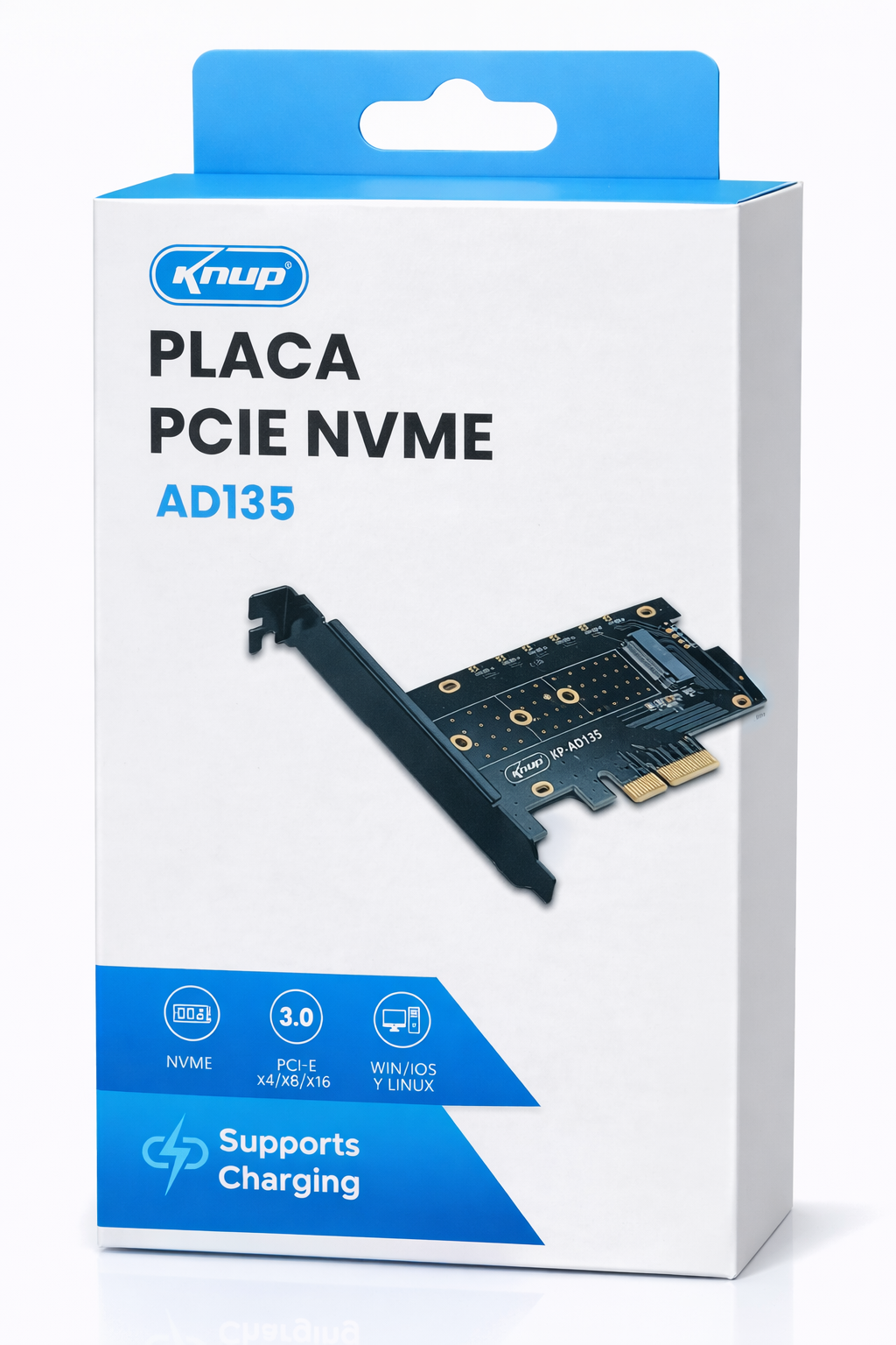 Placa PCIe NVMe Knup AD135