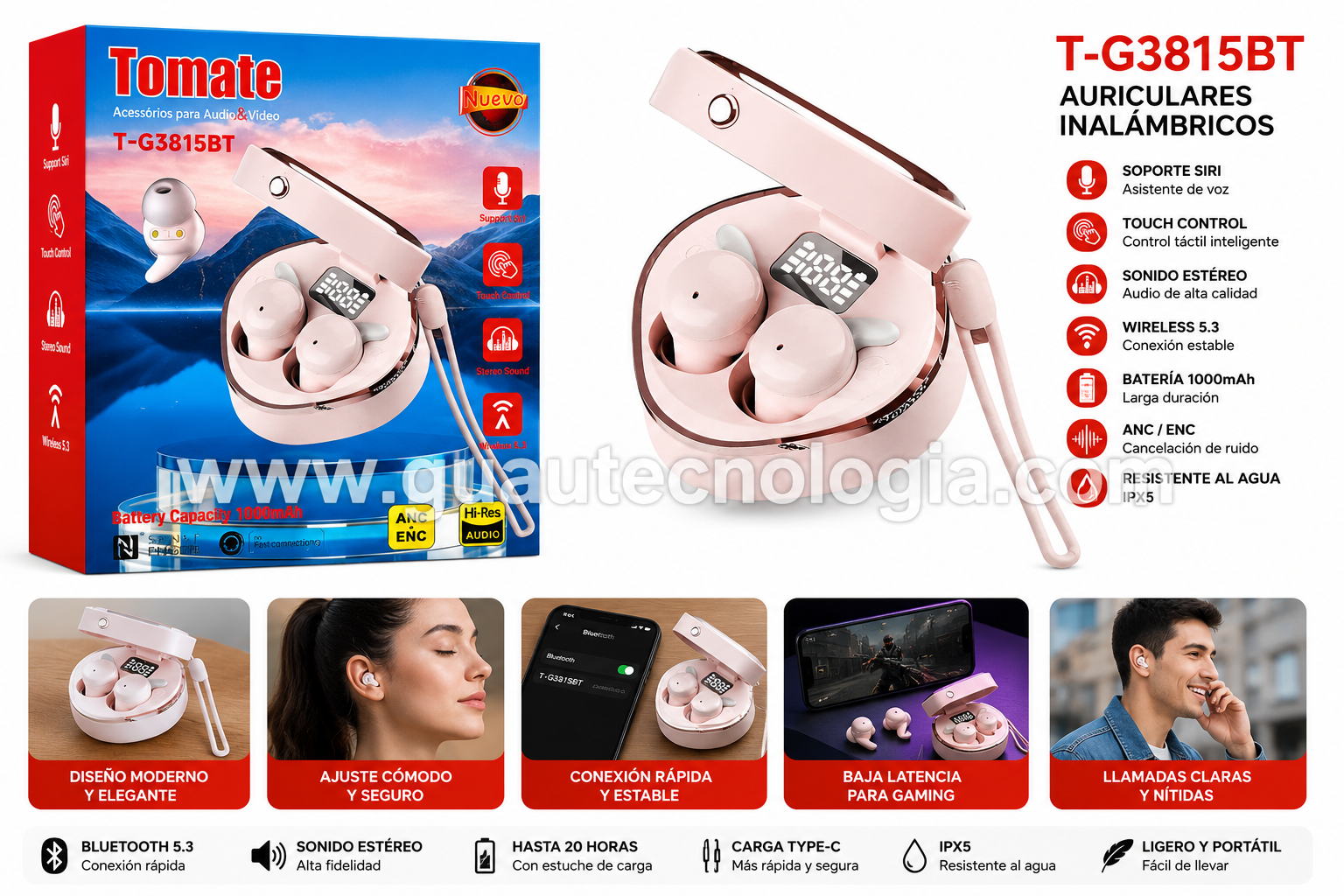 Auriculares Inalámbricos T-G3815BT