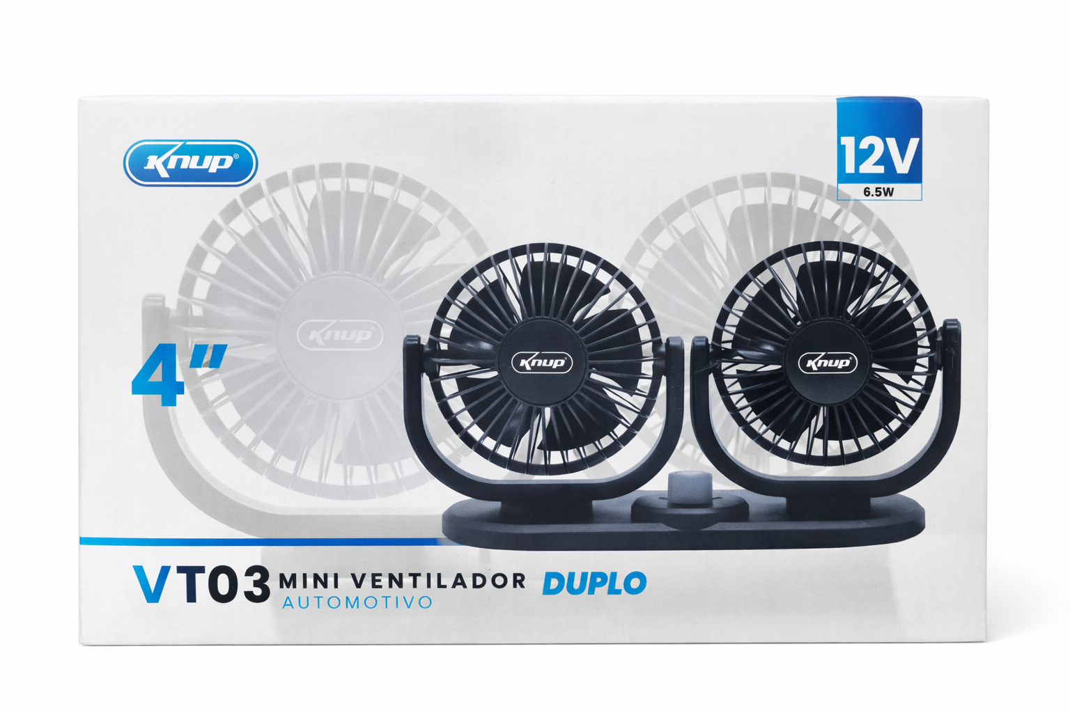 Mini Ventilador Doble 4" 12V