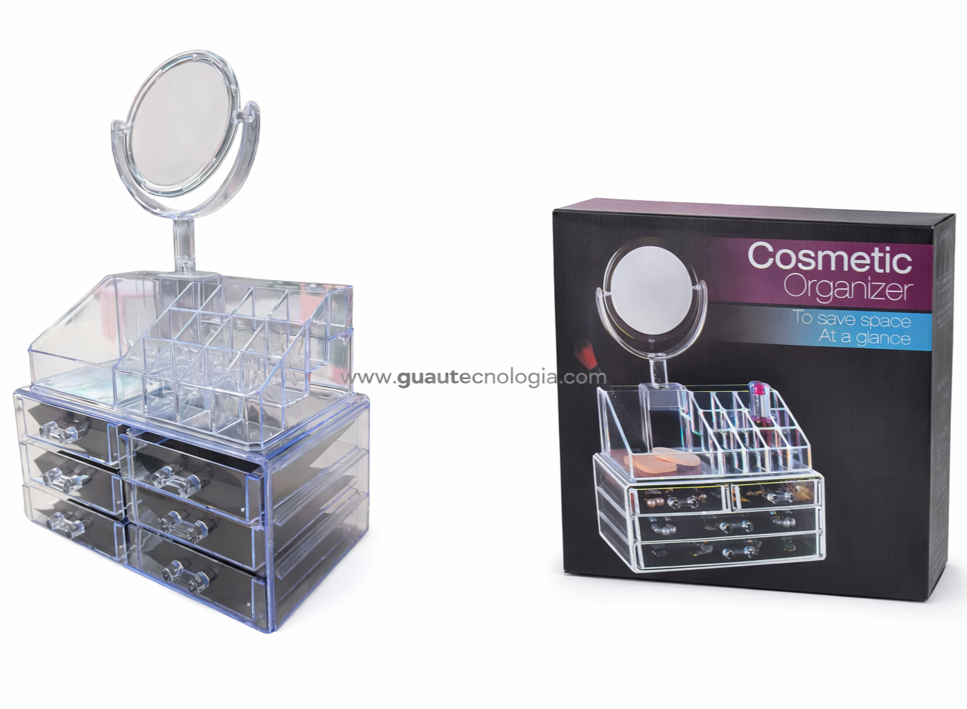 Organizador de Cosméticos con Espejo