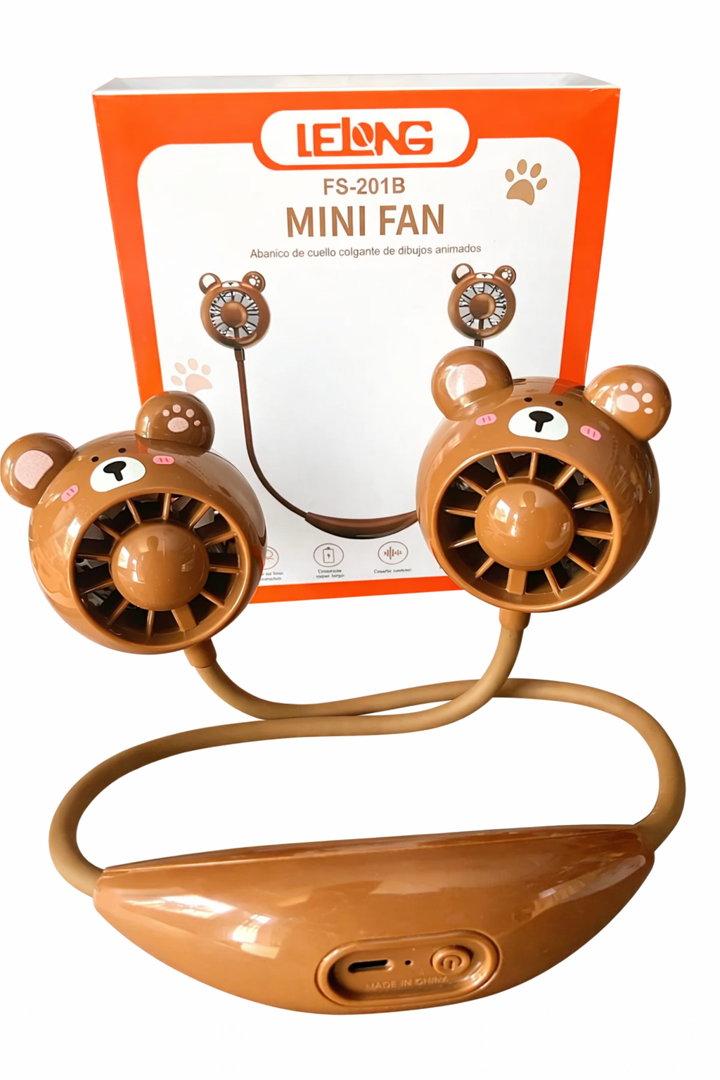 Mini Ventilador de Cuello Osito