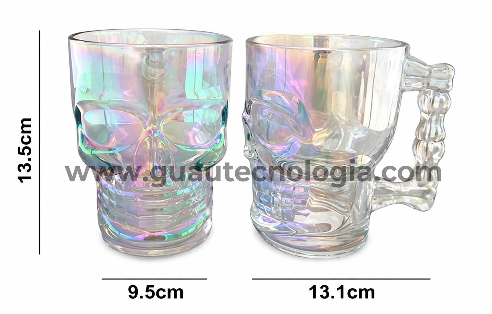 Taza de Cráneo Iridiscente