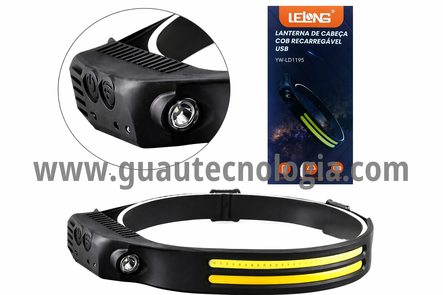 Lámpara de Cabeza Recargable USB