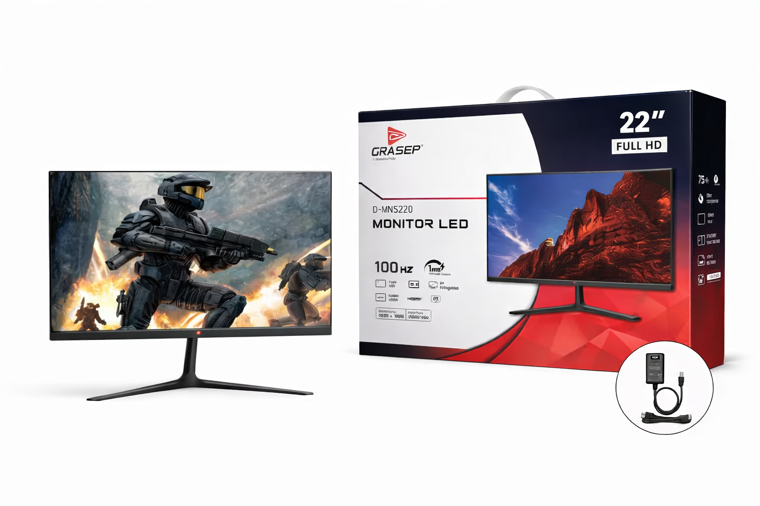 Monitor LED 22" Grasep Full HD