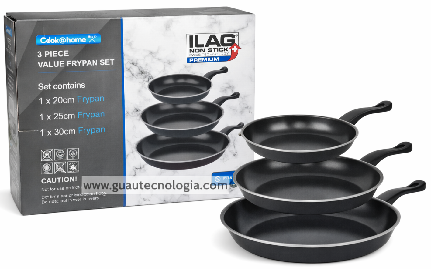 Juego de Sartenes Antiadherentes (3 Piezas)
