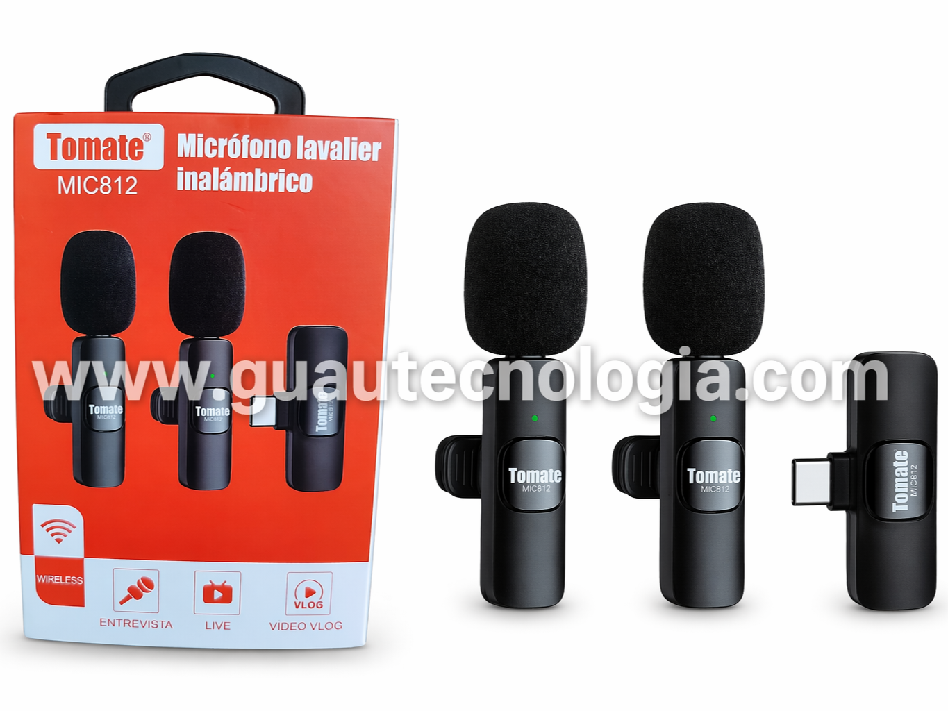 Microfono Lavalier Inalámbrico