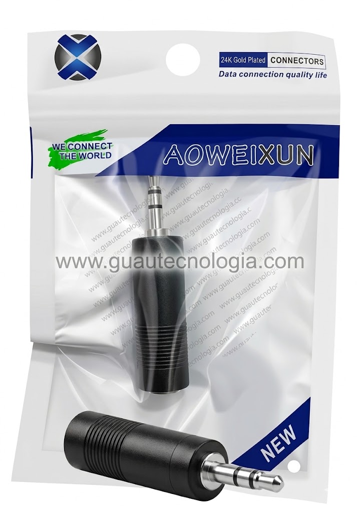 Adaptador de audio 3.5mm a 6.35mm