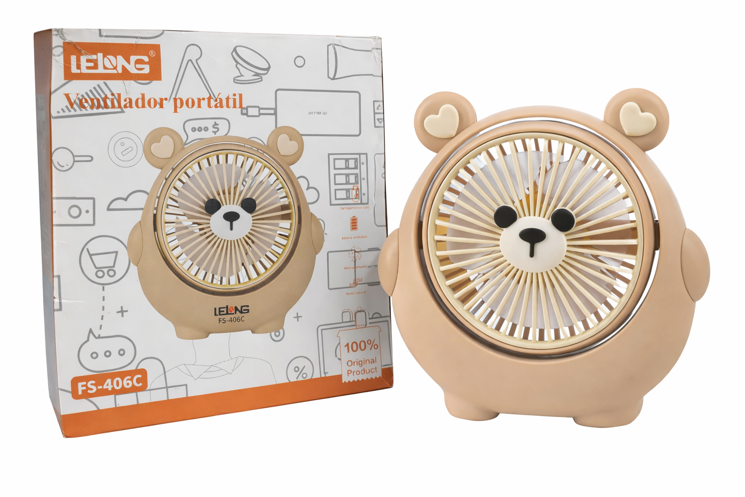 Ventilador Portátil Oso