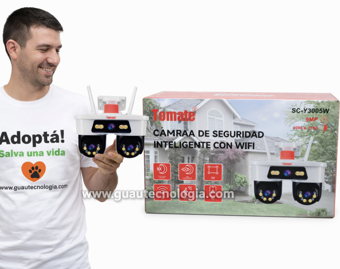Camara de Seguridad Triple Tomate