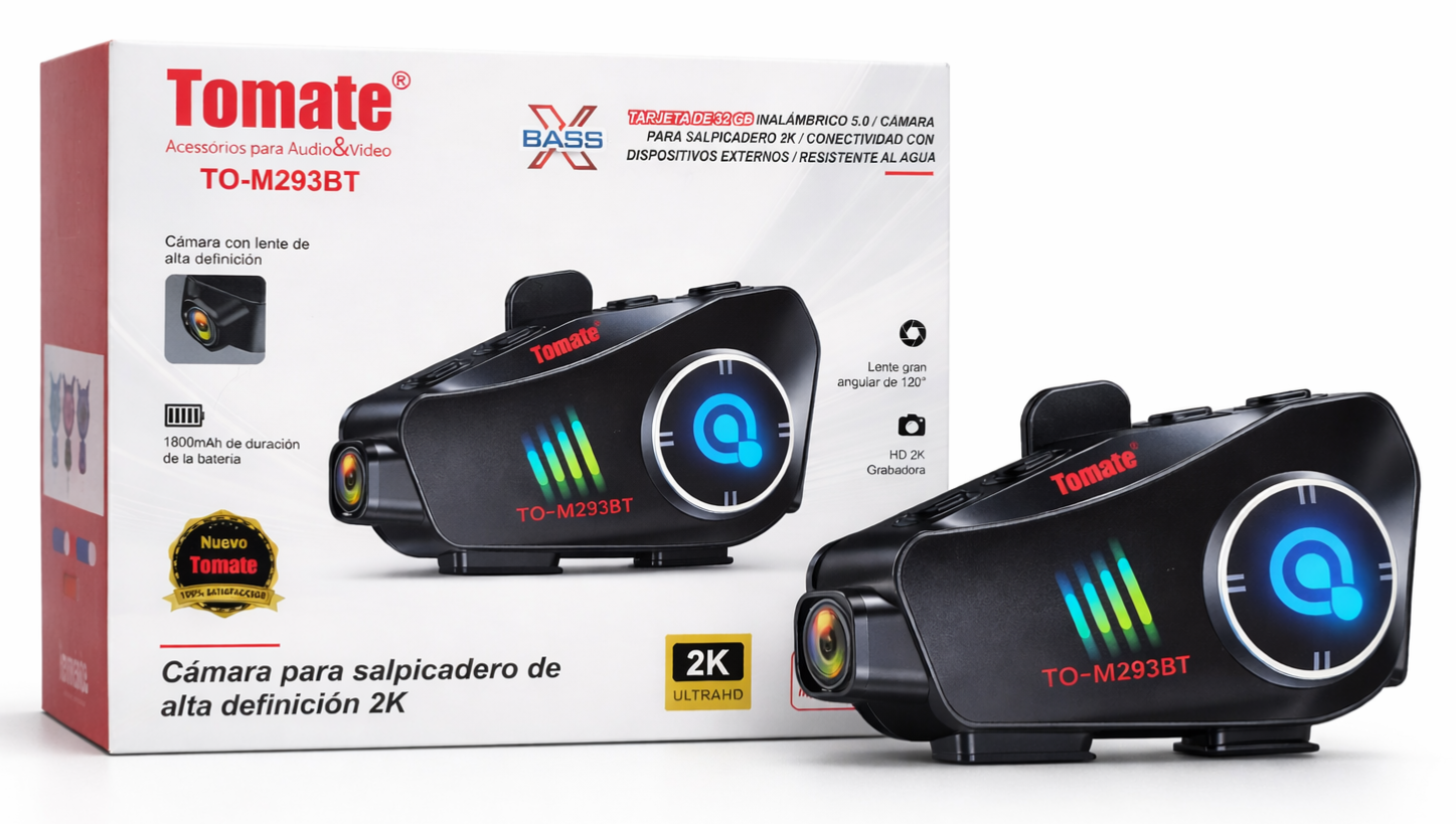 Cámara para salpicadero 2K Tomate TO-M293BT