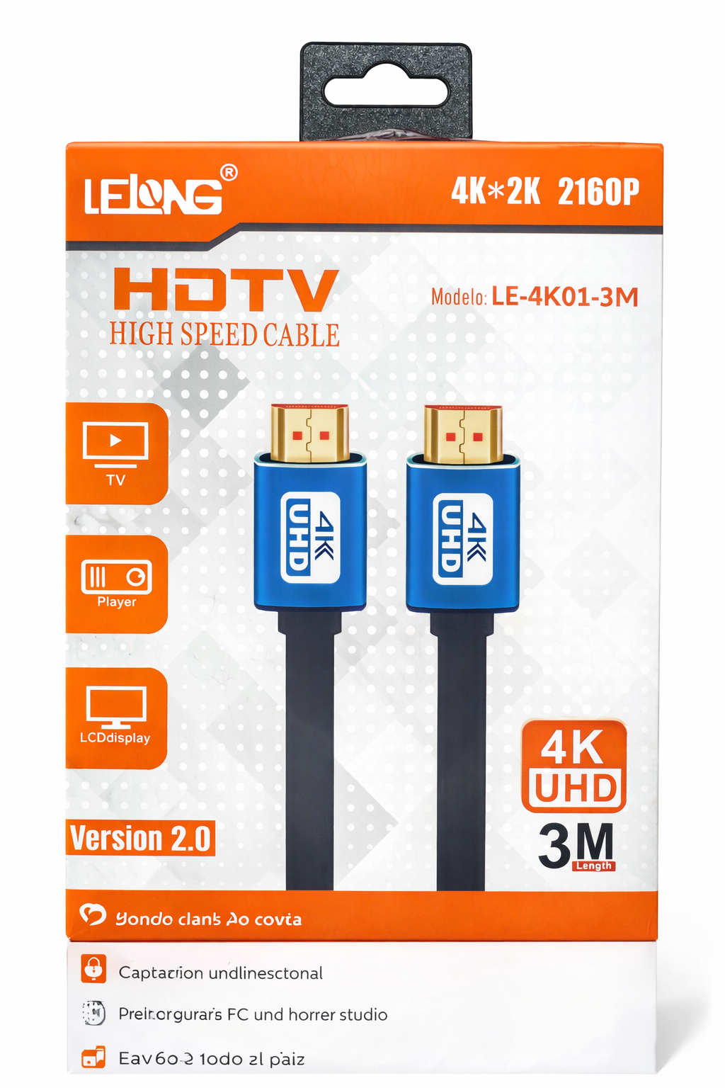 Cable HDMI 4K UHD 3M