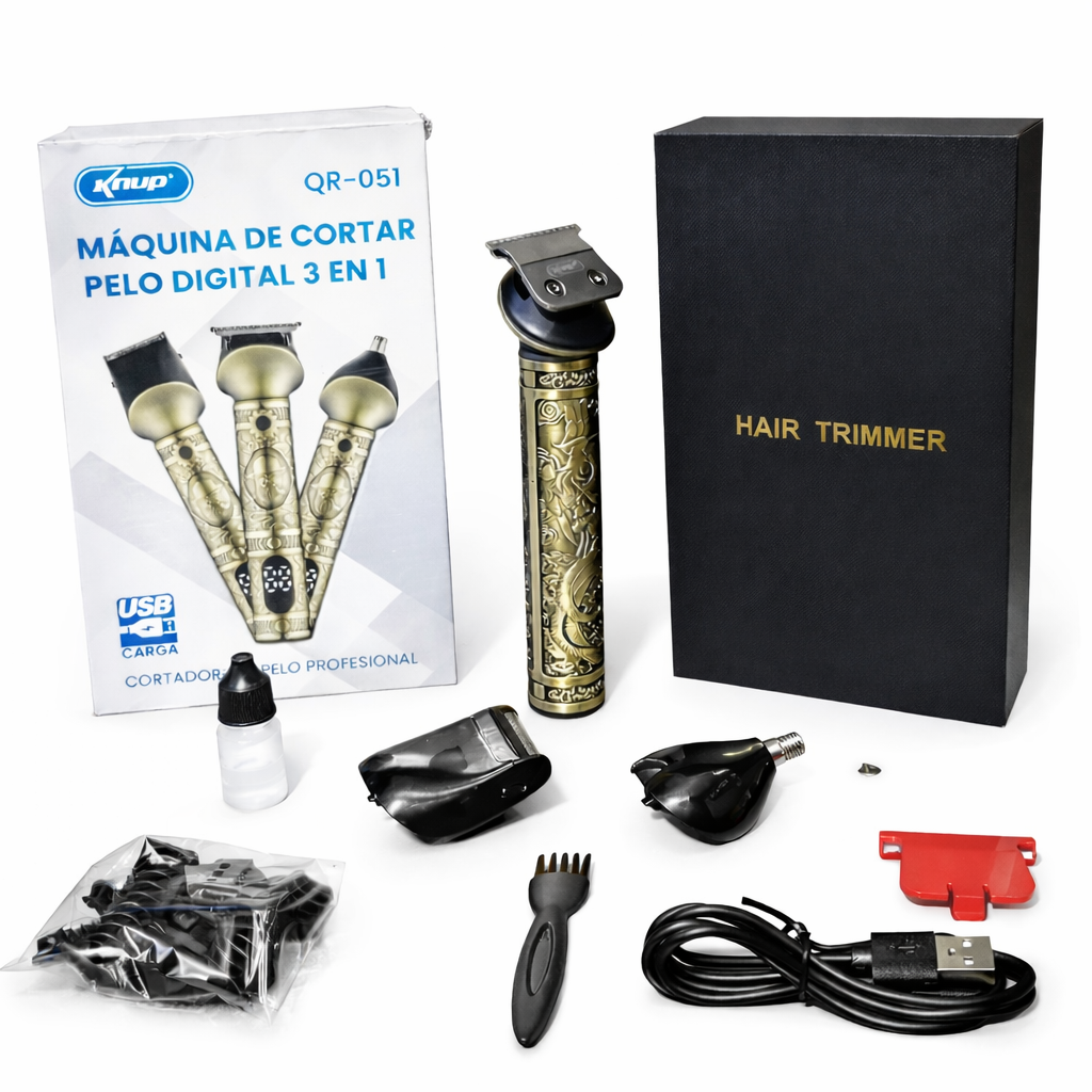 Máquina de cortar pelo digital 3 en 1