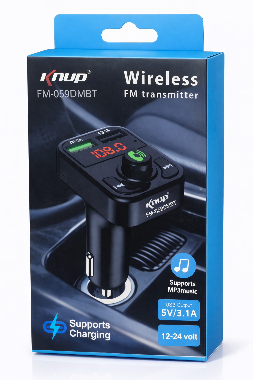 Transmisor FM inalámbrico Knup