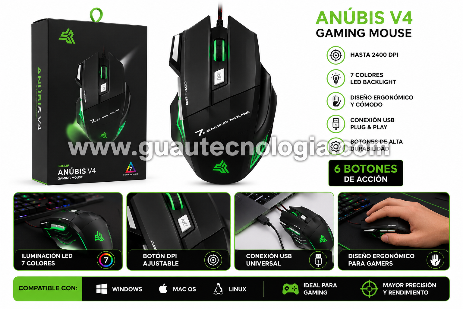 Mause Gamers Anúbis V4 